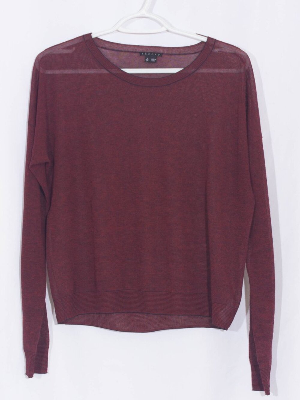 THEORY Mesh Long Sleeve Top Size S